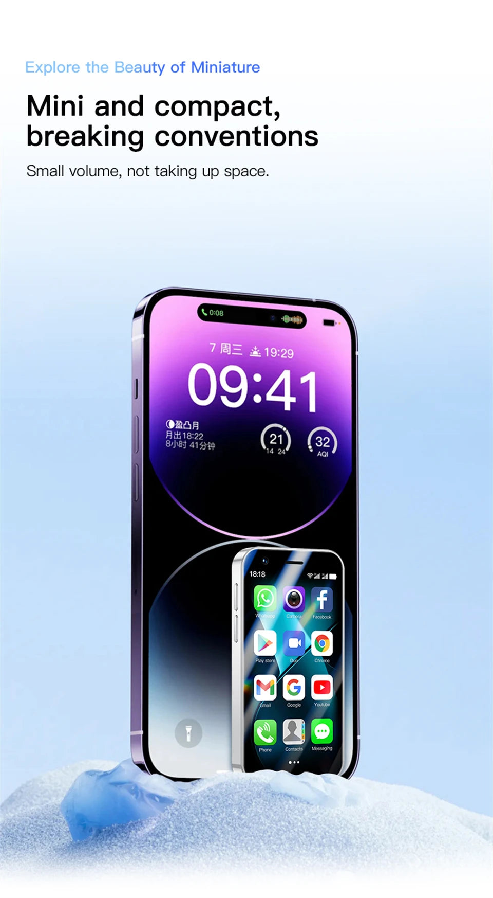 SOYES P70 Pro Max Mini Android8.1 Smartphone 3.0 Inches 2000mAh Face ID Dual SIM Standby Play Store 3G Little Phone