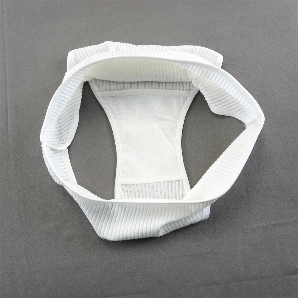 5Pcs White Ribbed Cotton Panties Women Breathable Low Rise Simple Panty Girls Bikini Briefs Sports Underwear