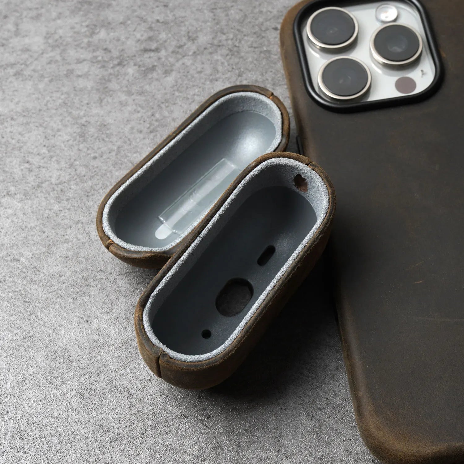 YMW Crazy Horse Genuine Leather Case for AirPods Pro 3 2 Luxury Cowhide Cases Wireless Bluetooth Headset Cover