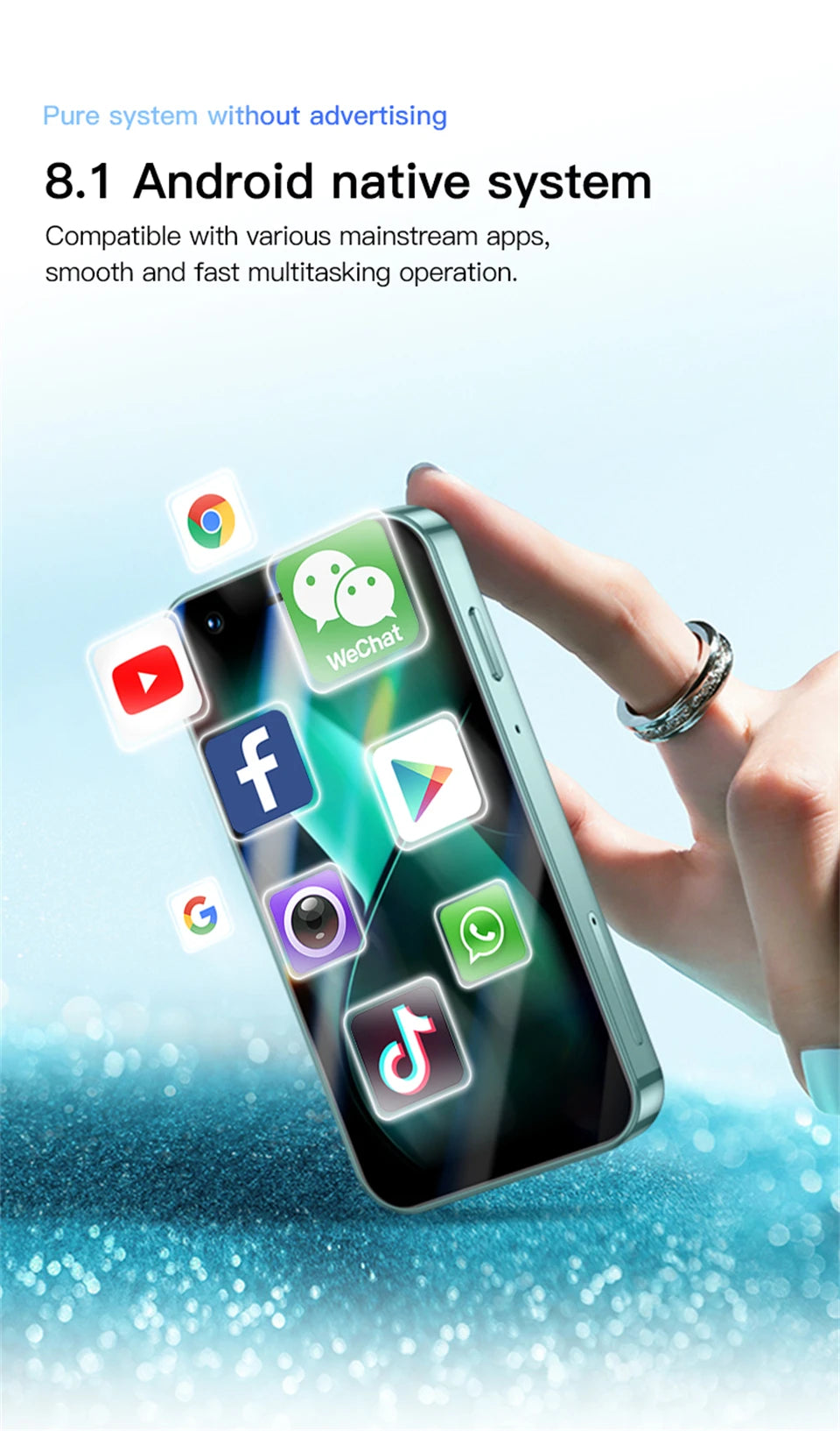 SOYES P70 Pro Max Mini Android8.1 Smartphone 3.0 Inches 2000mAh Face ID Dual SIM Standby Play Store 3G Little Phone