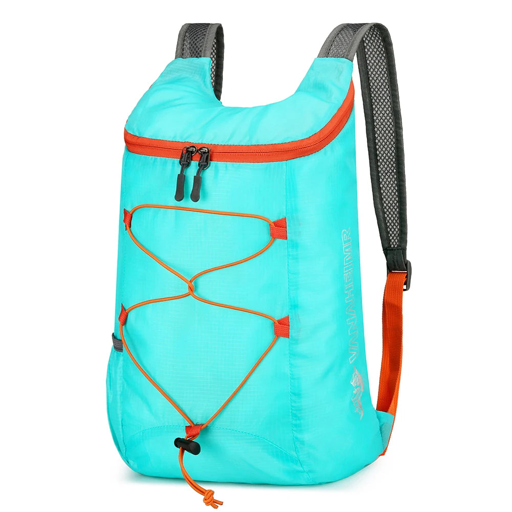 10L Outdoor Climbing Cycling Travel Knapsack Splashproof Folding Hiking Daypack Ultralight Camping Hiking Backpack for Men Women