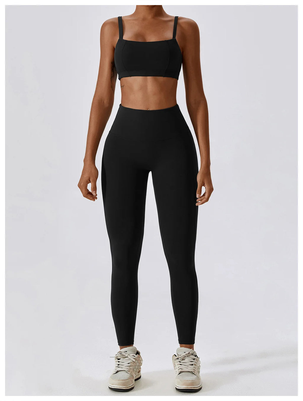 2PCS Yoga Set Nude Feeling Workout Sets Women Tracksuit Gym Push Up Fitness Running Workout Sportwear Sport Bra Leggings Suit