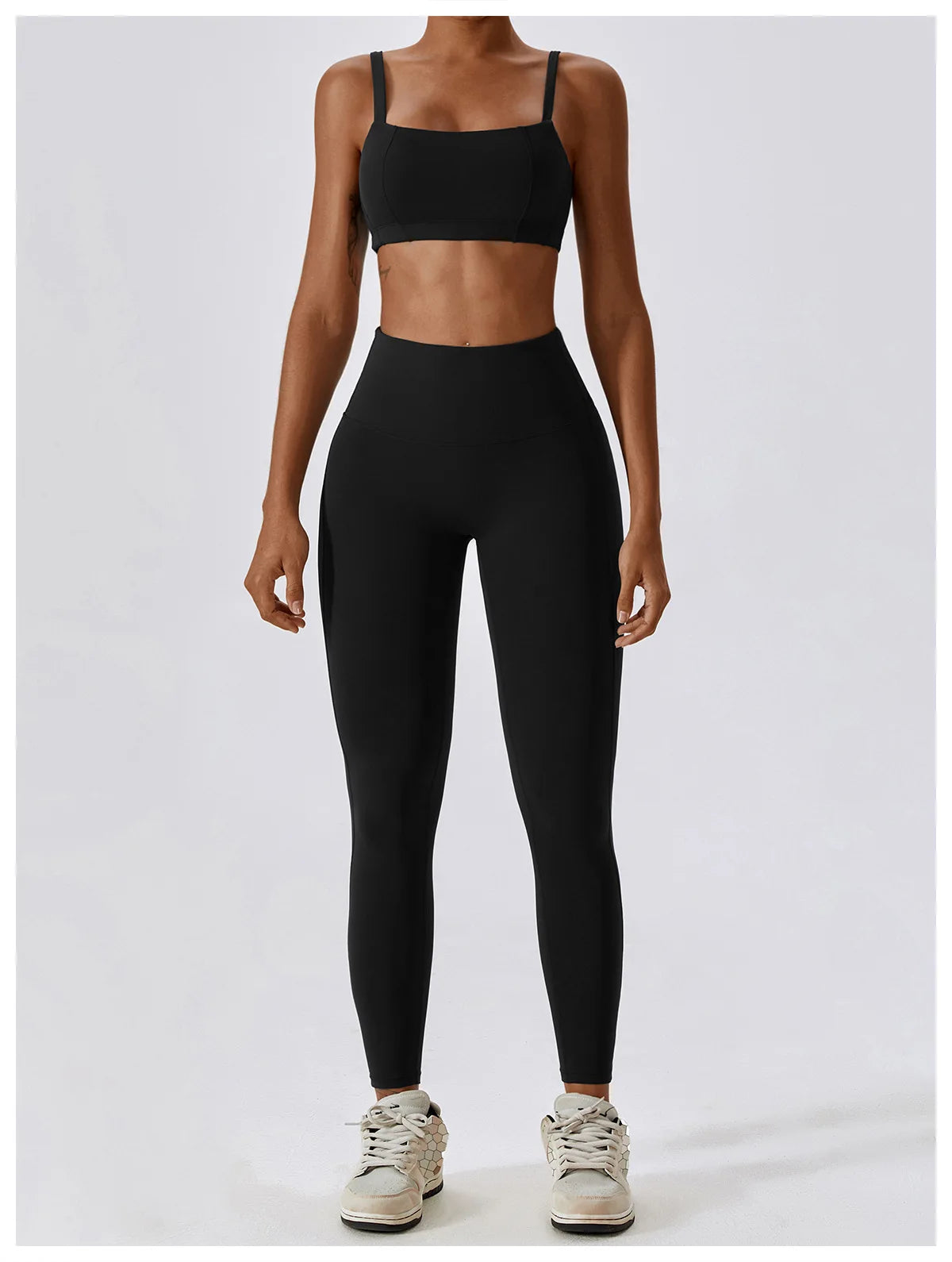 2PCS Yoga Set Nude Feeling Workout Sets Women Tracksuit Gym Push Up Fitness Running Workout Sportwear Sport Bra Leggings Suit