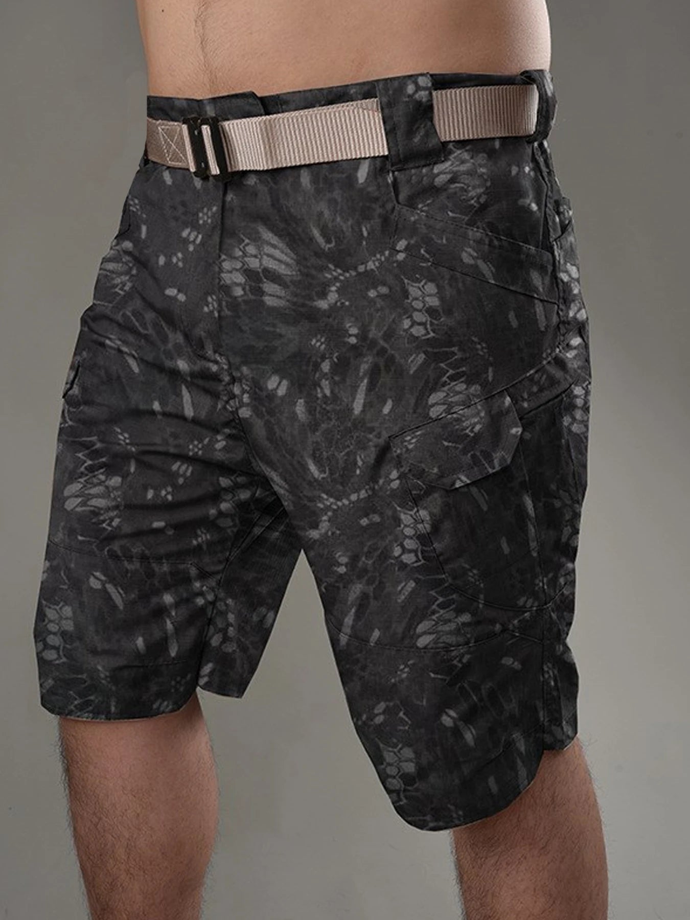 2024 Summer Men's Thin Loose Casual Pants Simple Wearable Work Clothes Camouflage Wear-resistant Tooling Sports Shorts For Man