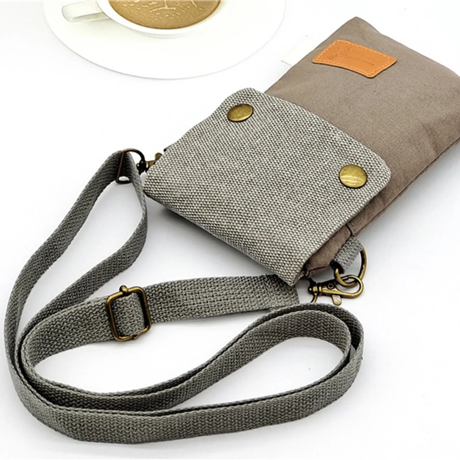 Mini Fabric Crossbody Bag Color Contrast Cell Phone Bag Vintage Shoulder Purse For Women Small Crossbody Bag New All-Match
