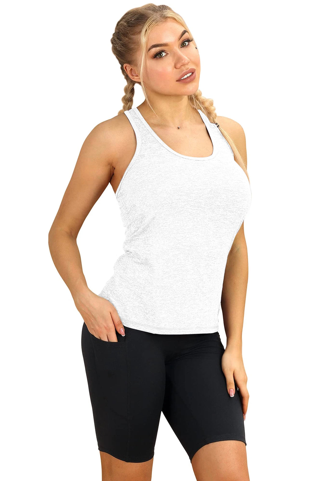 3 Pcs Women Sport tank Tops Loose Yoga Tops Quick Dry Workout Sport Tops For Women Fitness Sport Yoga Shirt