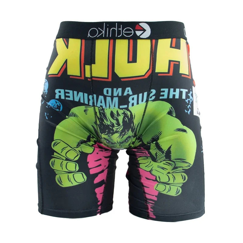 ETHIKA Underwear 1Pcs Men Sexy Printed Boxershorts Breathable Mens Trunks Plus Size S-3XL Man Swimming Underpants Men's Panties