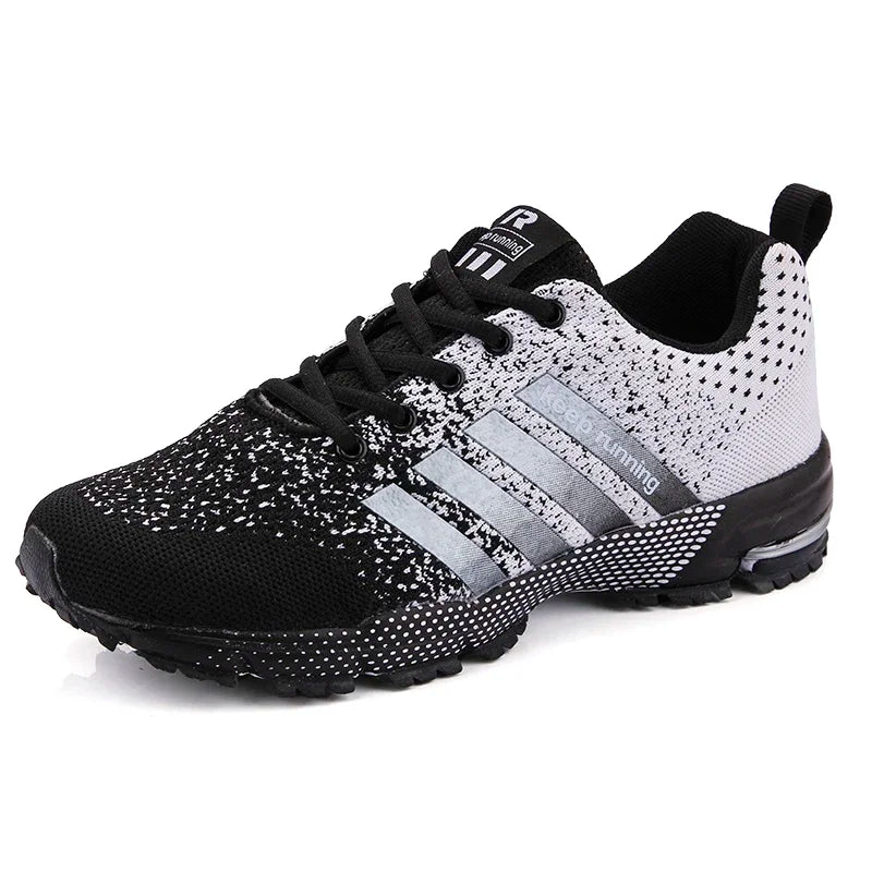 New men's and women's flying mesh surface spring summer breathable casual sports shoes flat vulcanized couple running big size48