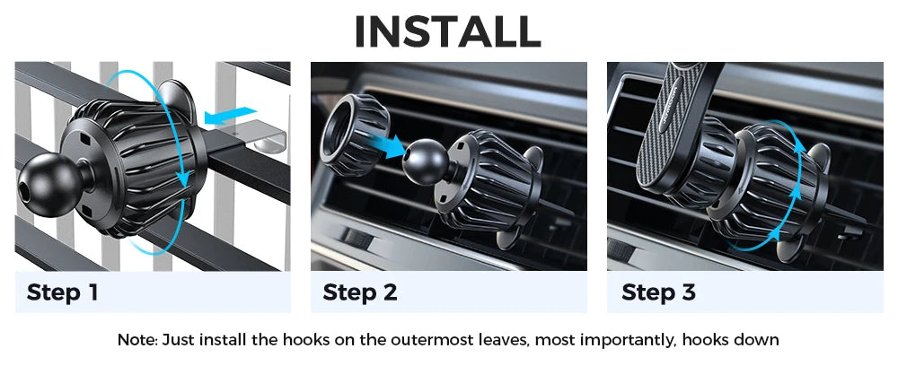 Joyroom Magnetic Car Phone Holder Universal Strong Car Air Vent Phone Mount Compatible with iPhone Samsung LG Google Pixel, etc