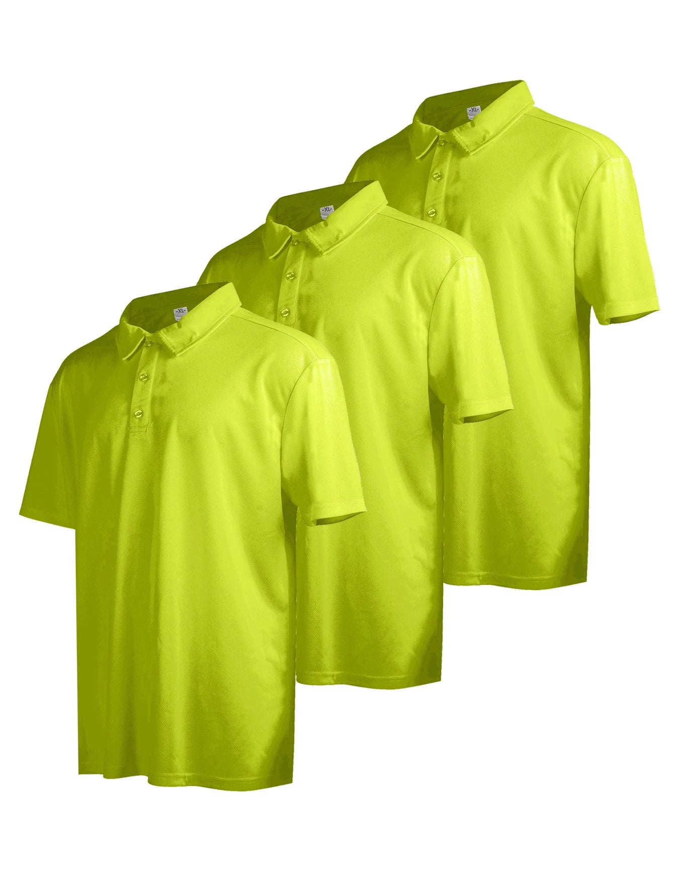 3-piece men's quick drying sport polo shirt stretchy slim fit summer solid color lapel short sleeved top