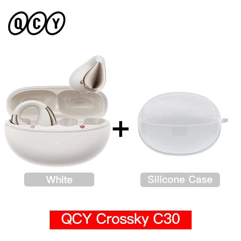QCY Crossky C30 Wireless Earphones Bluetooth 5.4 Ear clip TWS Sports Earbuds Open Ear Earclip Dual-Connection Headphone