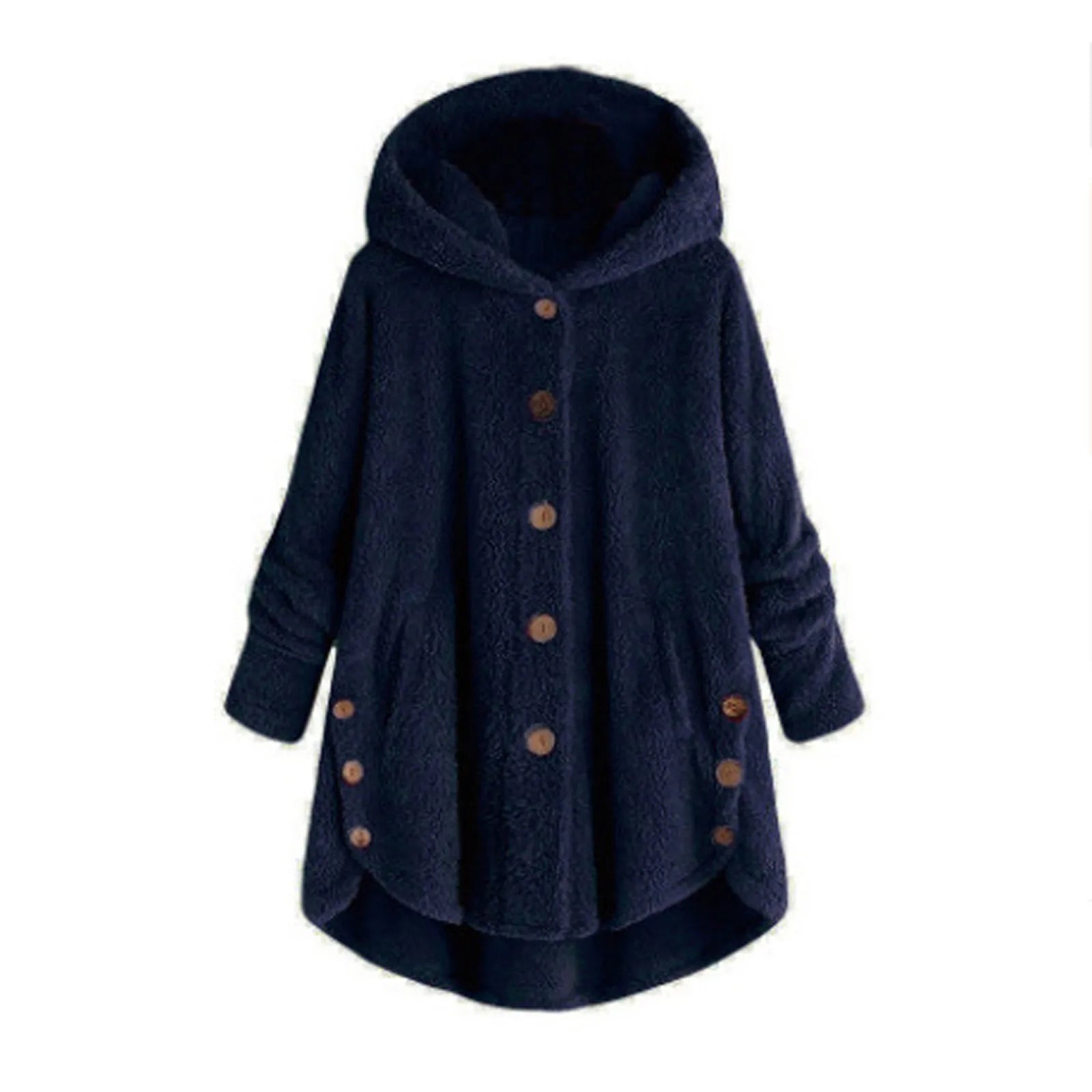 Autumn Winter Coat Women Warm Coat Wool Jacket Female Plush Coat Hooded Jacket New Women's Coats Solid Color Jacket