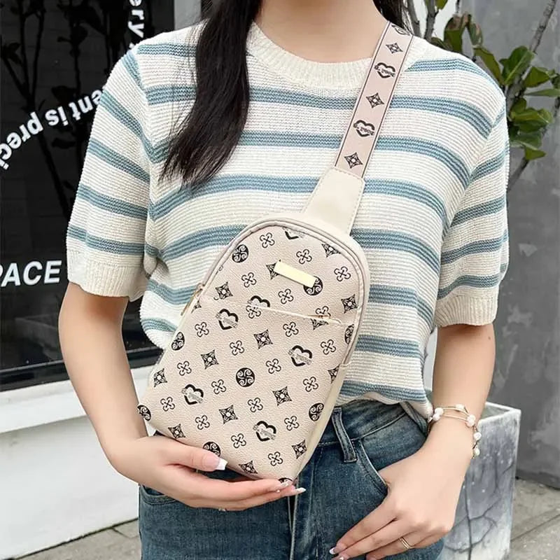 Women's Crossbody New Chest Bag 2024ladeis Bag Women's Crossbody Printed Bag Men's Chest Bag