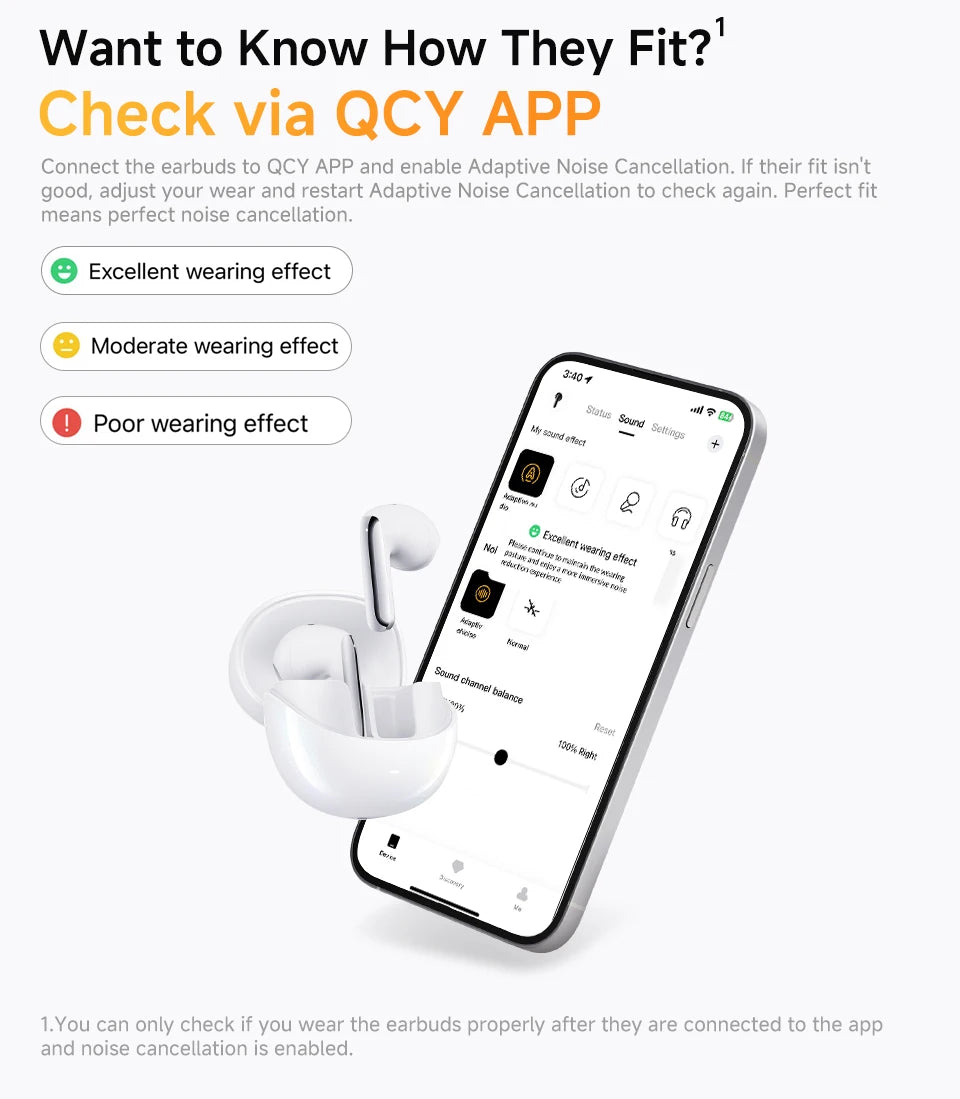 QCY HT10 AilyBuds Pro+ ANC Bluetooth Wireless Earphone Adaptive AI Audio Hi-res LDAC Earbuds ANC dual Connection Headphone
