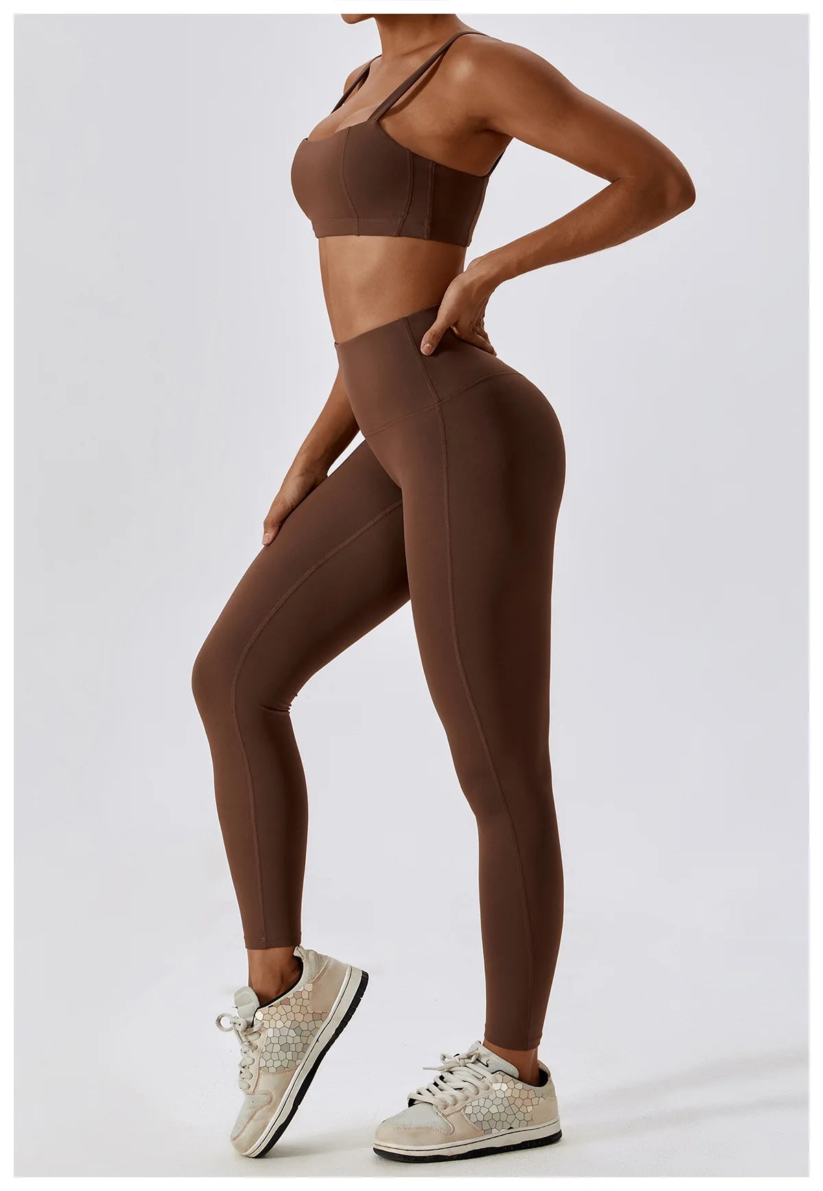 2PCS Yoga Set Nude Feeling Workout Sets Women Tracksuit Gym Push Up Fitness Running Workout Sportwear Sport Bra Leggings Suit