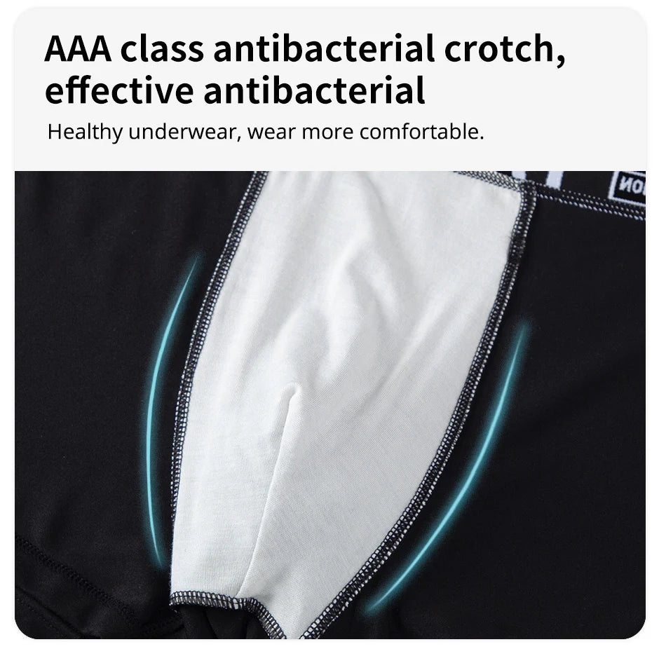 4/10 Piece Men's Black Fashionable Sexy Simple Underwear Boxer Shorts Plus Size Comfortable Versatile Casual Sports Beach Shorts