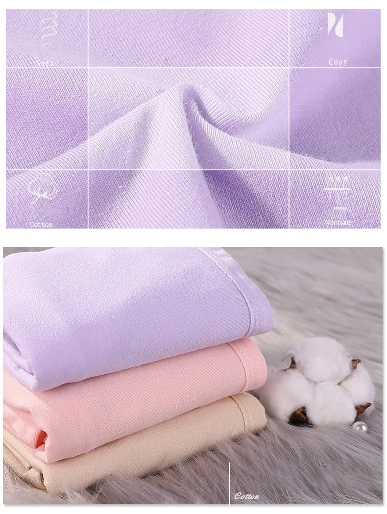 3pcs Girl Menstrual Panties Women's Physiological Briefs Ladies Period Leak Proof Panty High Waist Cotton Underwear