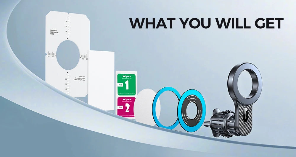 Joyroom Magnetic Car Phone Holder Universal Strong Car Air Vent Phone Mount Compatible with iPhone Samsung LG Google Pixel, etc