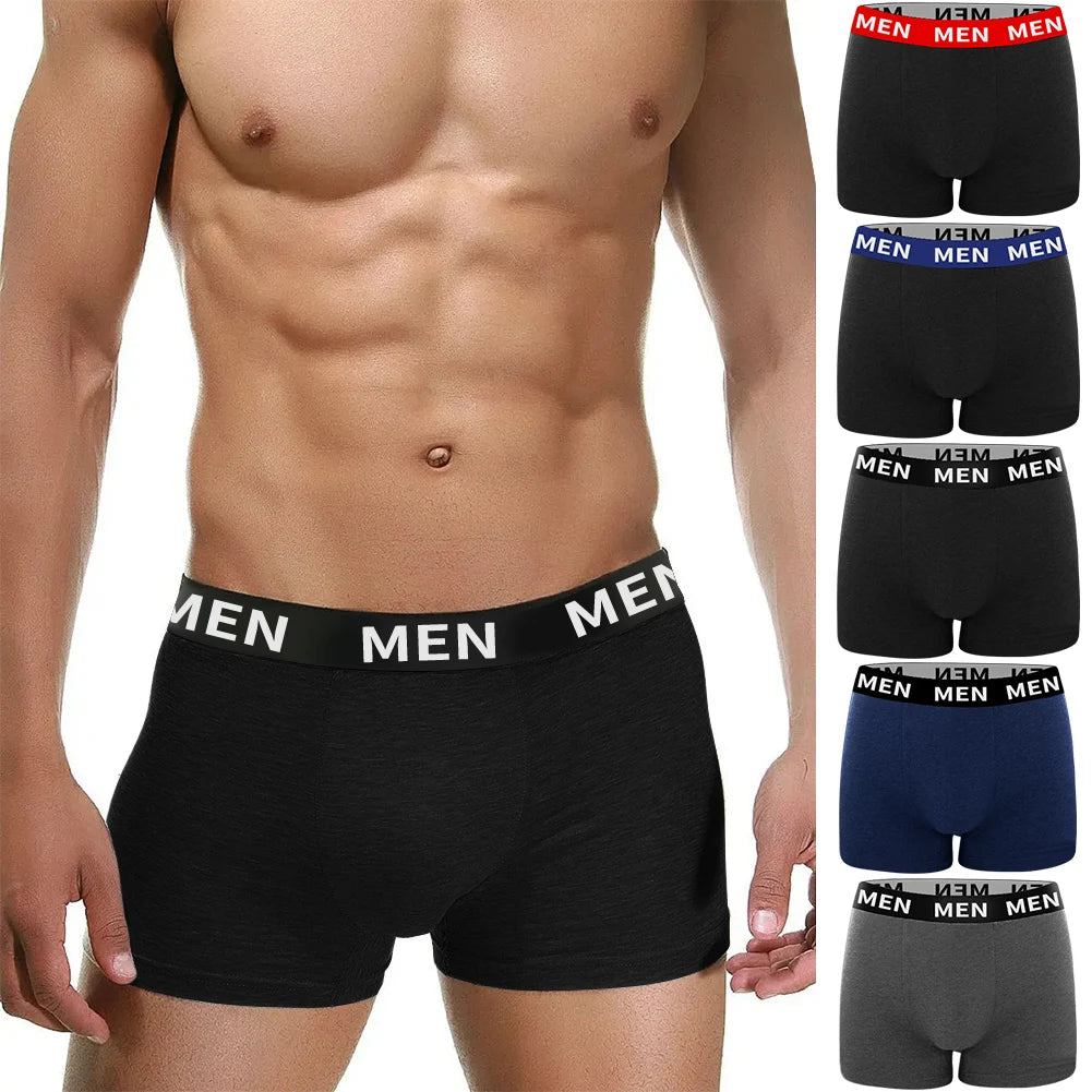 5 pack Men's Underwear Boxer Briefs, Soft Briefs Comfort Boxer Brief for Men
