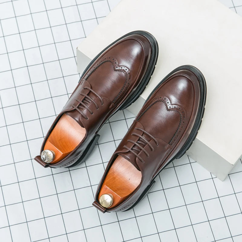 Men's Dress Oxford Shoes Classic Lace Up Formal Shoes