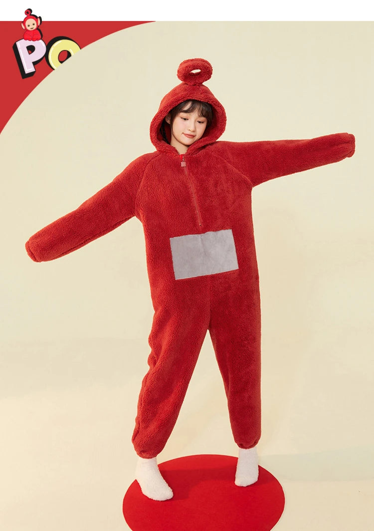 Adults Kids Onesies Soft Long Sleeves Pajamas Dipsy Tinky Winky Po Lala Costumes Home Clothes Women Unisex Homewear