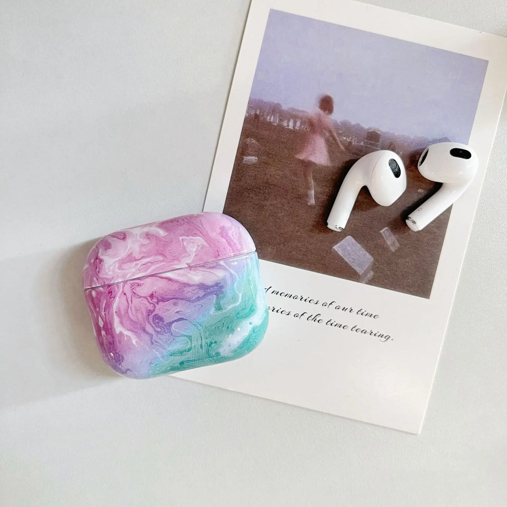 For Airpods 3rd Generation Case Cute Airpod Case Marble Hard Protector Cover Women Men Compatible with For Apple AirPods 3 Case