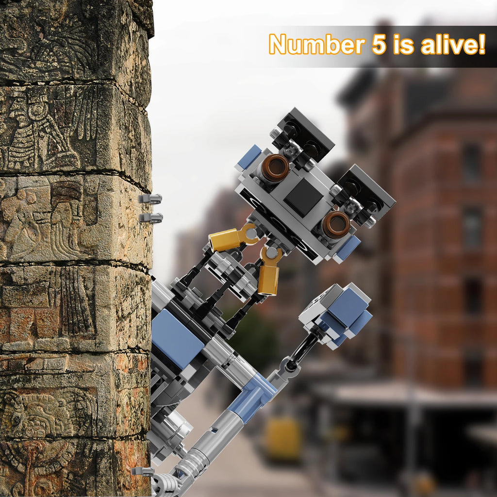 Johnnys 5 Robot Building Blocks Set Military Robot Model Action Figure Bricks Johnnys Five Building Blocks Toys for Kids Gifts