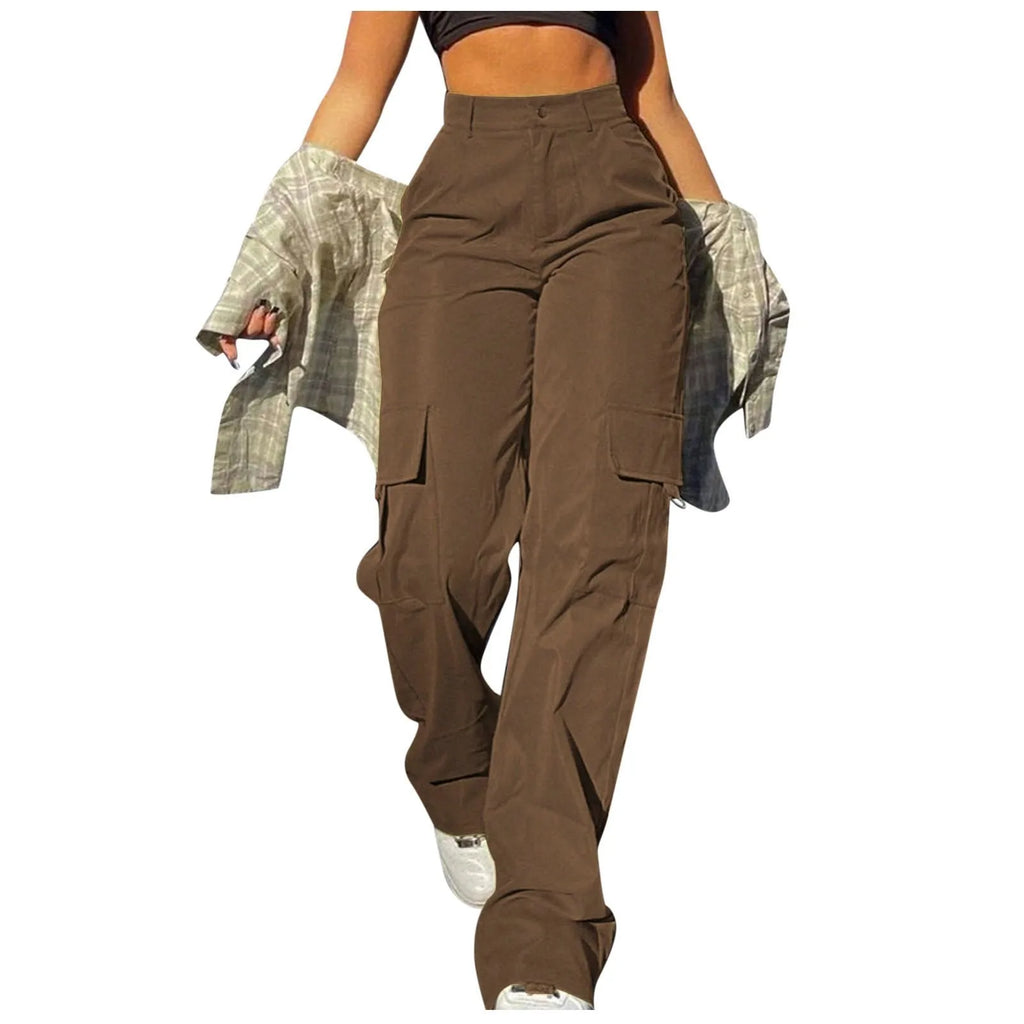 2024 Fashion Harajuku Cotton Linen Trousers Stretch Twill High Waisted Wide Leg Pants Casual Straight Leg Chino Y2k Clothes