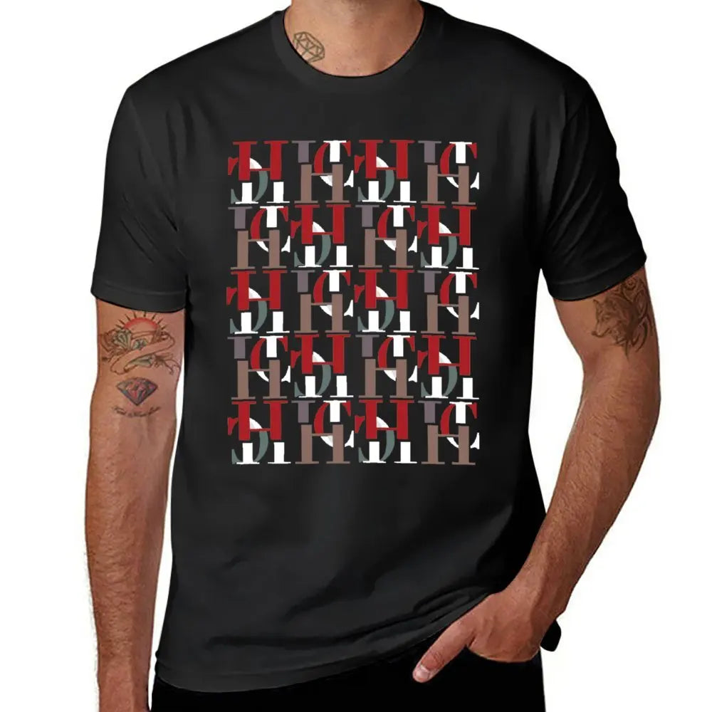 2024 New Digital Print Super Elastic Casual Short-Sleeved Men's Daily Party Home Social T-Shirt Solid Color Vintage Streetwear