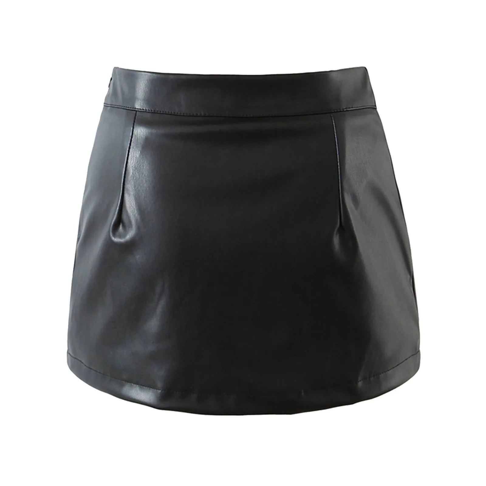 2024 New Leather Skirt For Women Feamle Side Split Slim Wrap Hip Half Skirt Look Thin Fashion Temperament Clothes For Daily Wear