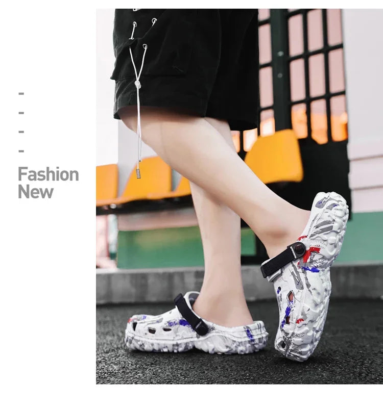 Summer Men Slippers Camouflage Platform Outdoor Clogs Shoe Women Beach Sandals Male Soft EVA Indoor Home Slides Lover Flip Flops