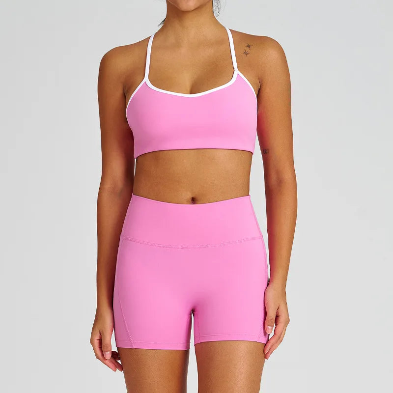 2 Pieces Tracksuit Women Yoga Set Nude Feeling Workout Set Gym Clothes Push Up Fitness Running Sportwear Sport Bra Leggings Suit