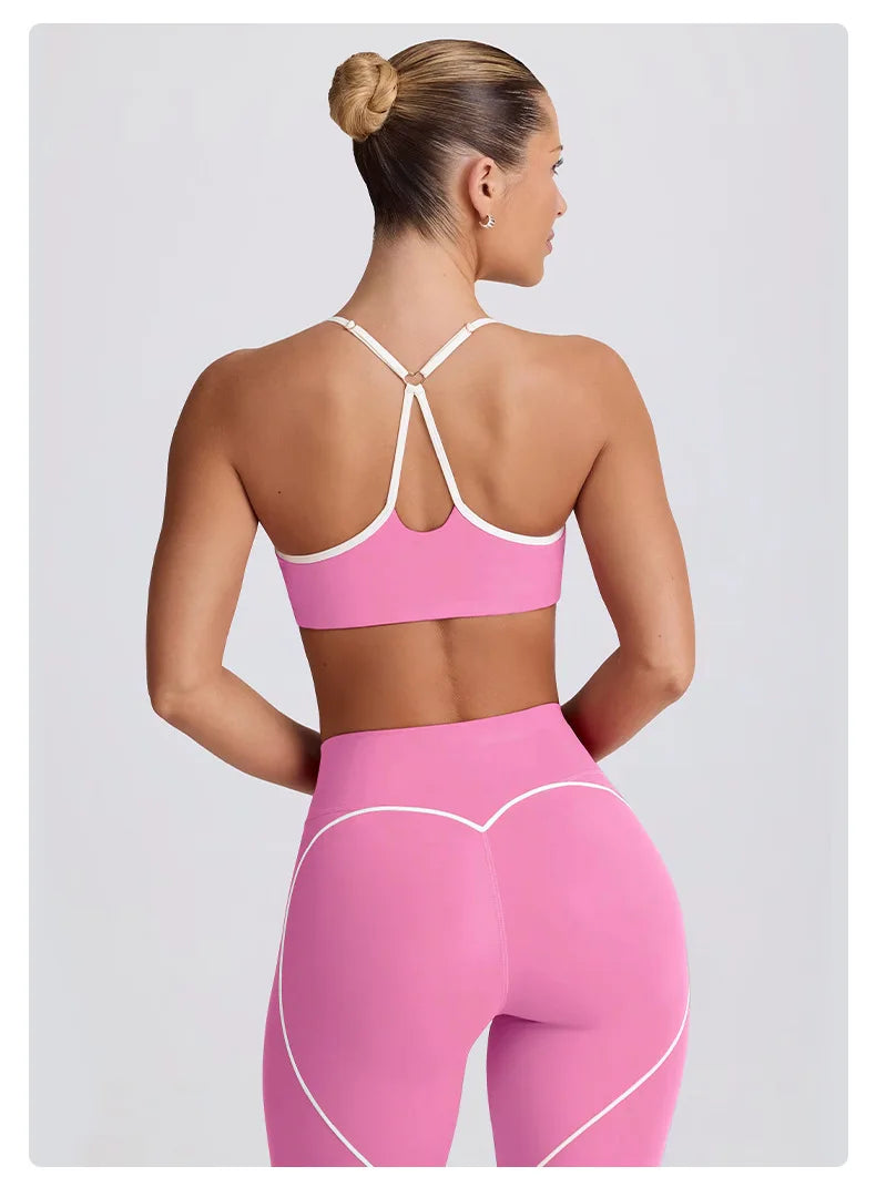 2 Pieces Tracksuit Women Yoga Set Nude Feeling Workout Set Gym Clothes Push Up Fitness Running Sportwear Sport Bra Leggings Suit