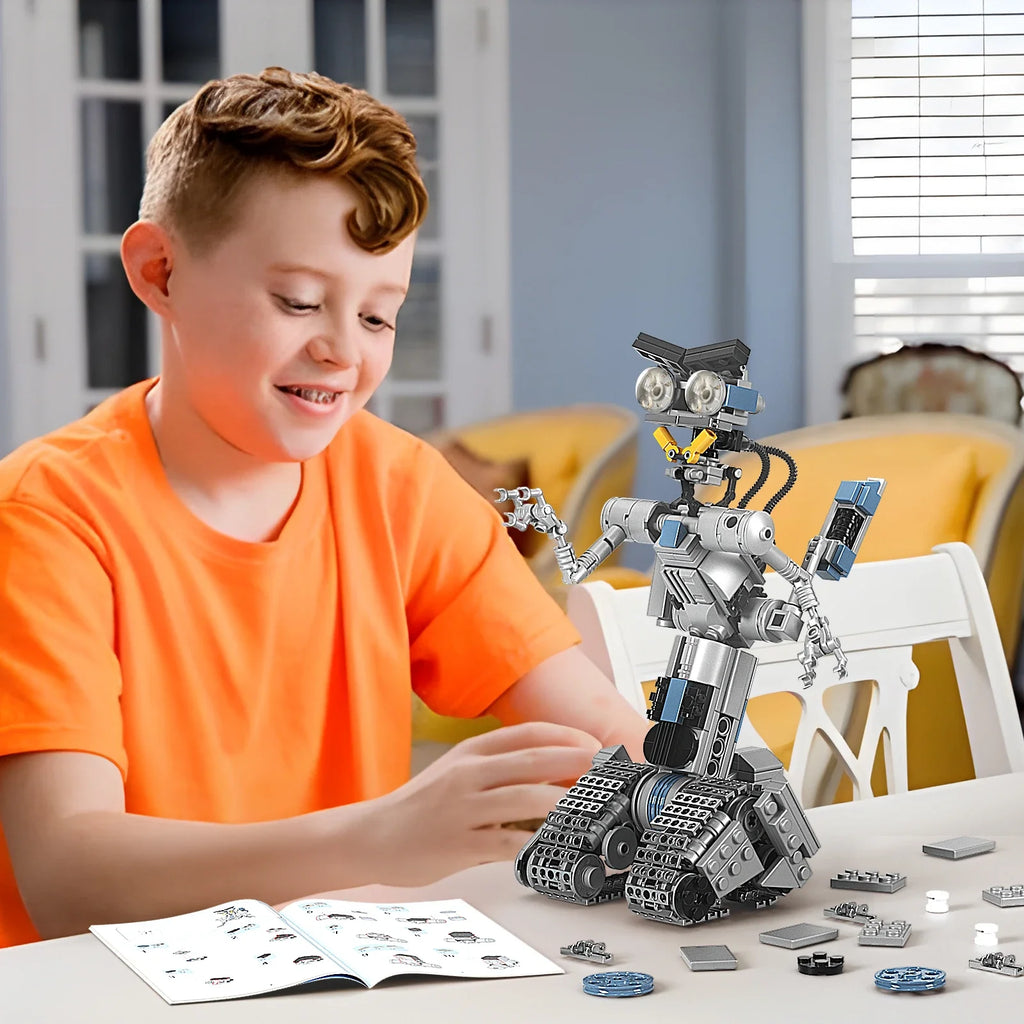 Johnnys 5 Robot Building Blocks Set Military Robot Model Action Figure Bricks Johnnys Five Building Blocks Toys for Kids Gifts