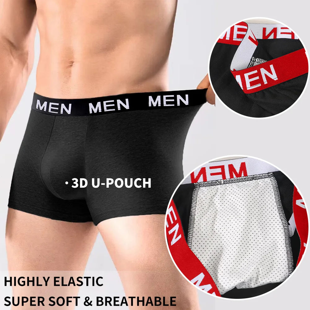 5 pack Men's Underwear Boxer Briefs, Soft Briefs Comfort Boxer Brief for Men