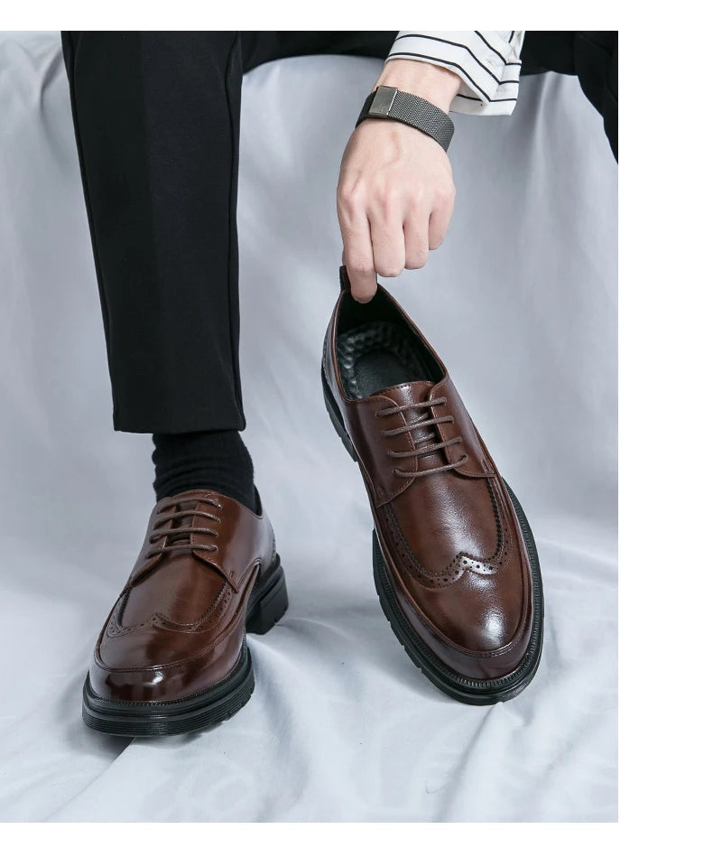 Men's Dress Oxford Shoes Classic Lace Up Formal Shoes