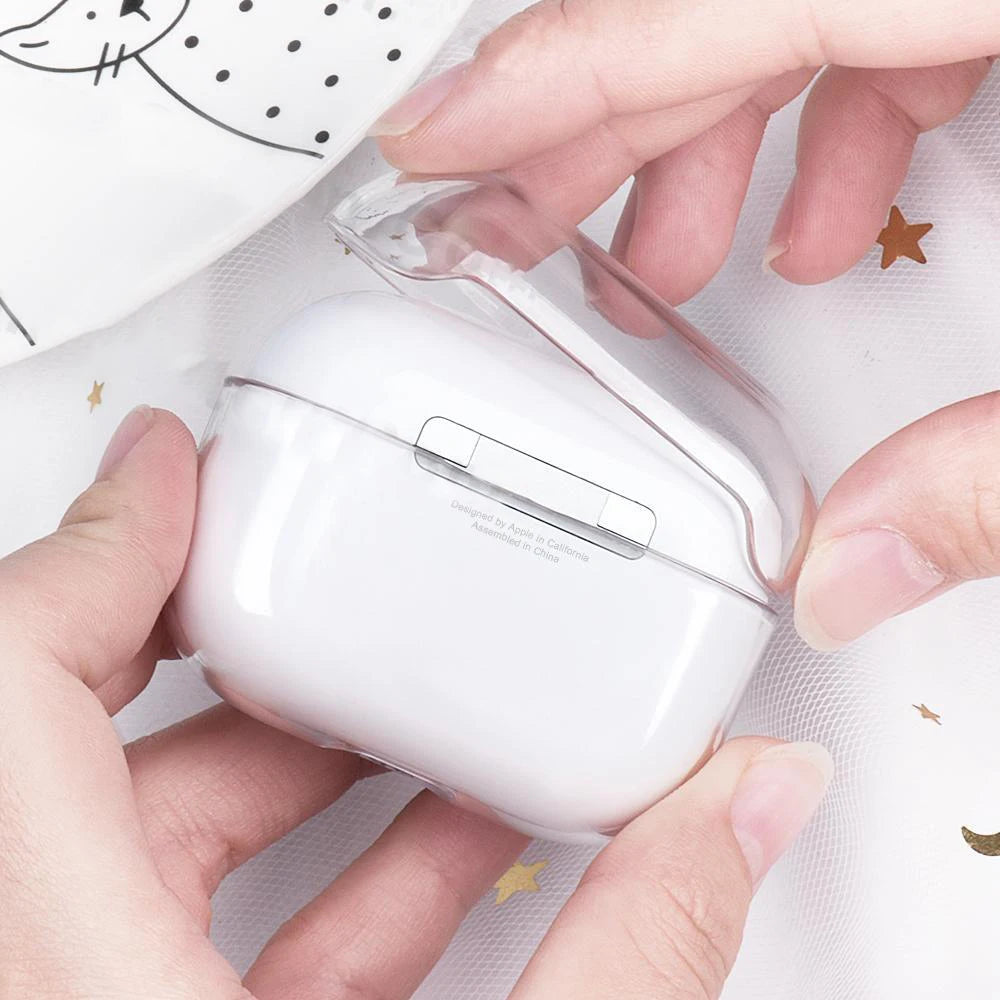 Transparent Earphone Case For Apple Air Pods Pro 1 2 PC Case Clear Hard Shell Protective Cover For Air Pods 3 2 1 Charging Box
