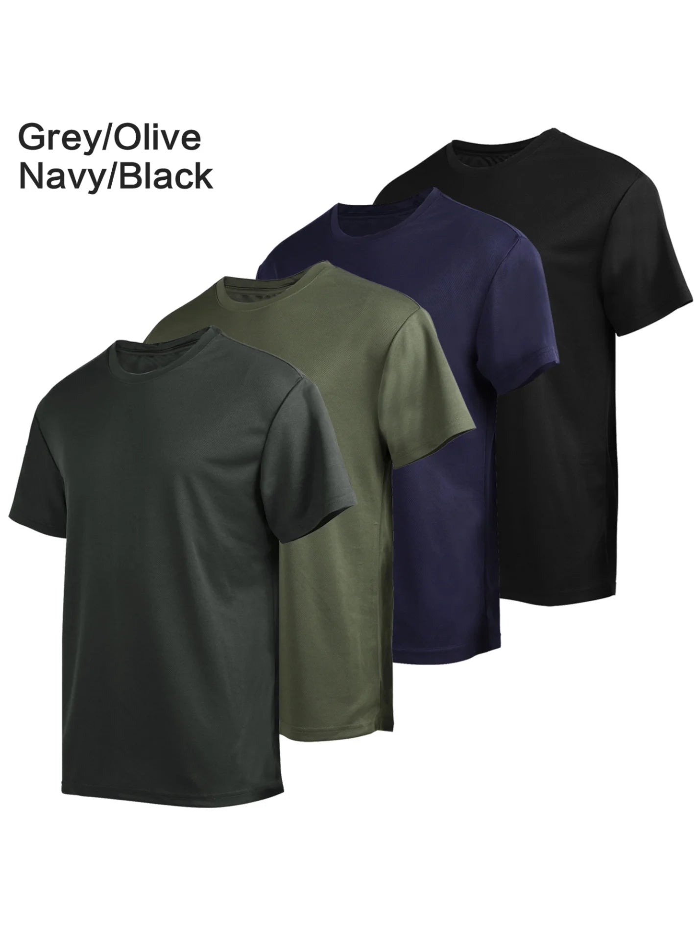 4-piece men's short sleeved T-shirt moisture wicking sun protection UV protection UPF SPF sports T-shirt casual style