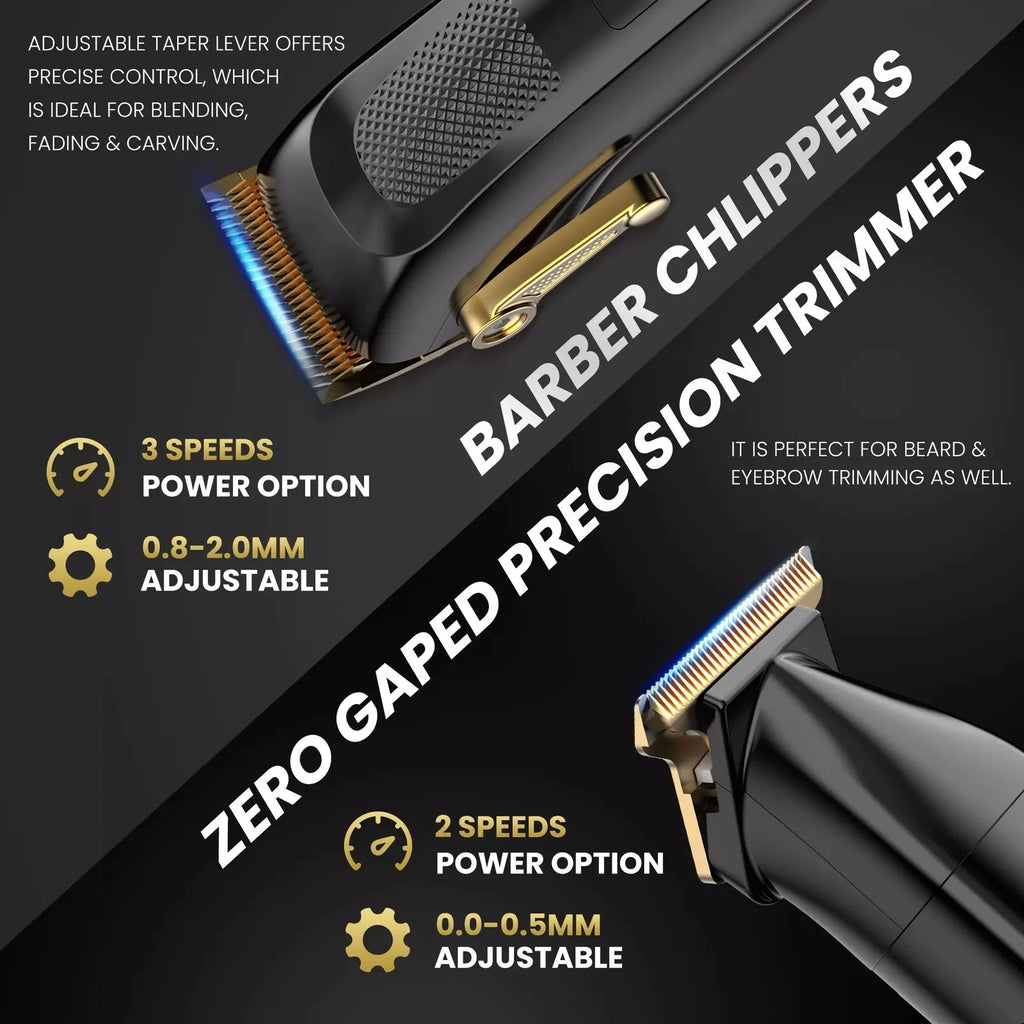SEJOY 2 Pcs/set Hair Clippers Men Trimmer Kit for Barber Mens Beard Haircut Set Professional Hair Cutting Barber Machines