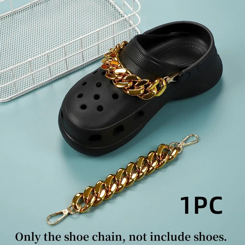 Women Shoes Chains Buckle Charms Croc Clog Sandals Hole Shoes DIY Detachable Chain For Kids Boys Girls Gifts Shoes Decorations
