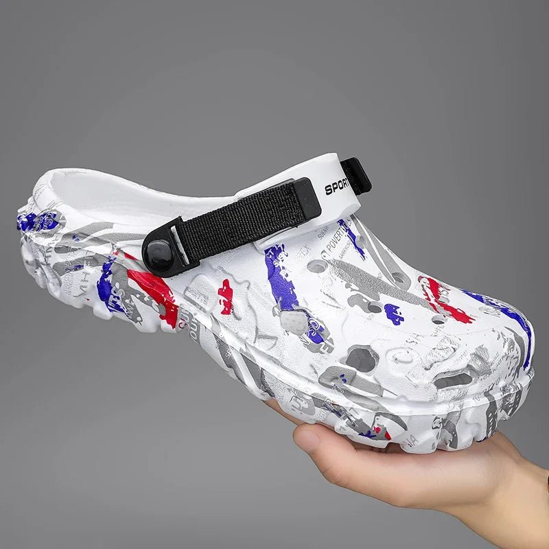 Summer Men Slippers Camouflage Platform Outdoor Clogs Shoe Women Beach Sandals Male Soft EVA Indoor Home Slides Lover Flip Flops