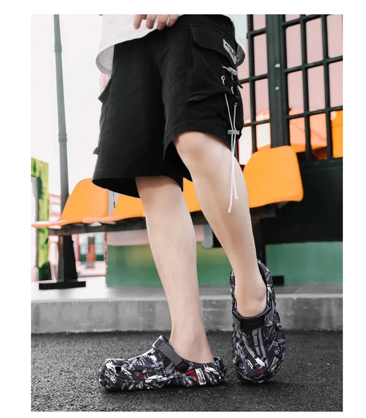 Summer Men Slippers Camouflage Platform Outdoor Clogs Shoe Women Beach Sandals Male Soft EVA Indoor Home Slides Lover Flip Flops