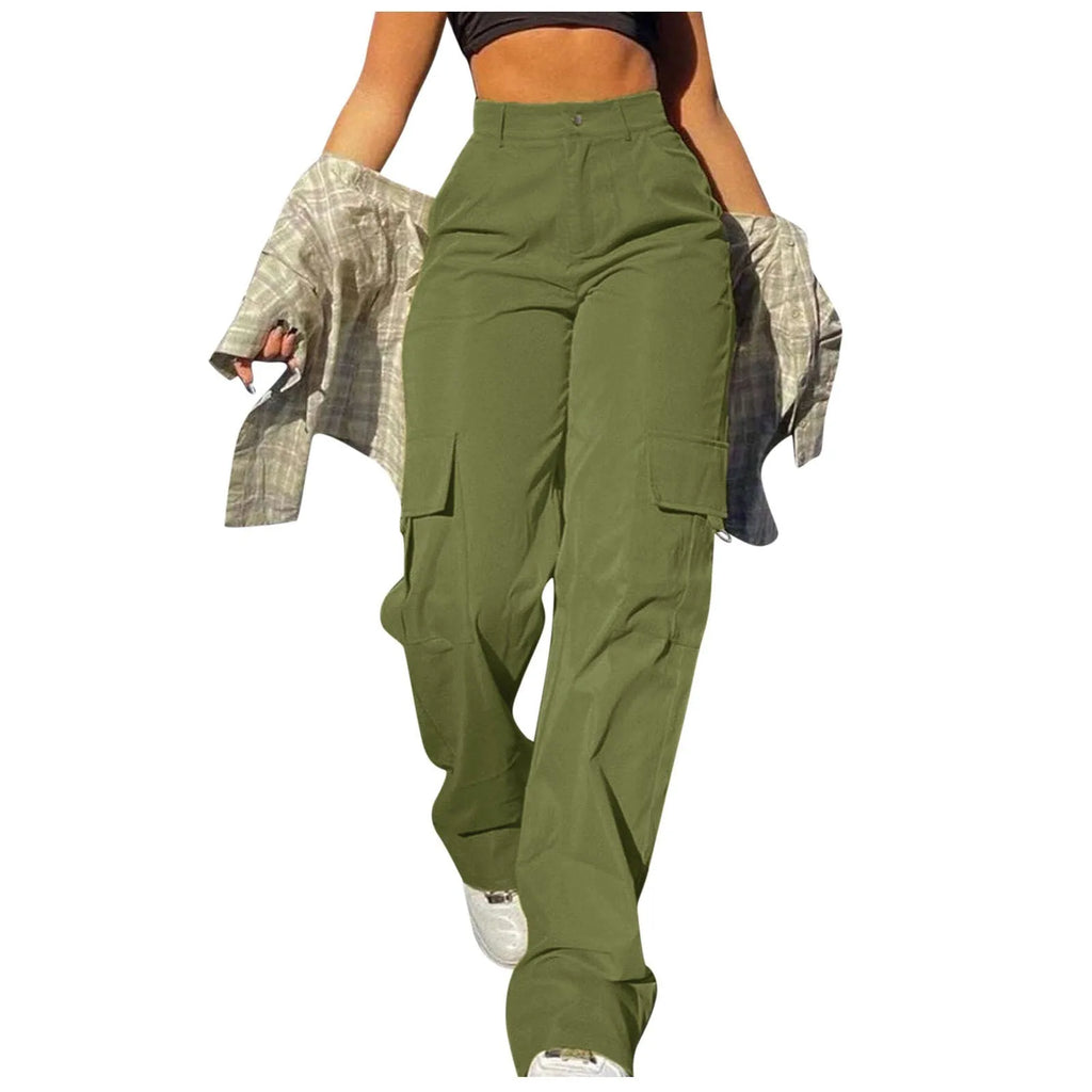 2024 Fashion Harajuku Cotton Linen Trousers Stretch Twill High Waisted Wide Leg Pants Casual Straight Leg Chino Y2k Clothes