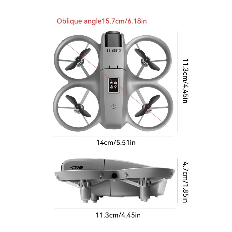 Xiaomi D16 Mini Drone Dual Camera 8K HDAerial Aircraft Obstacle Avoidance UAV Fixed Remote Control Airplane Gift Toys 20000M