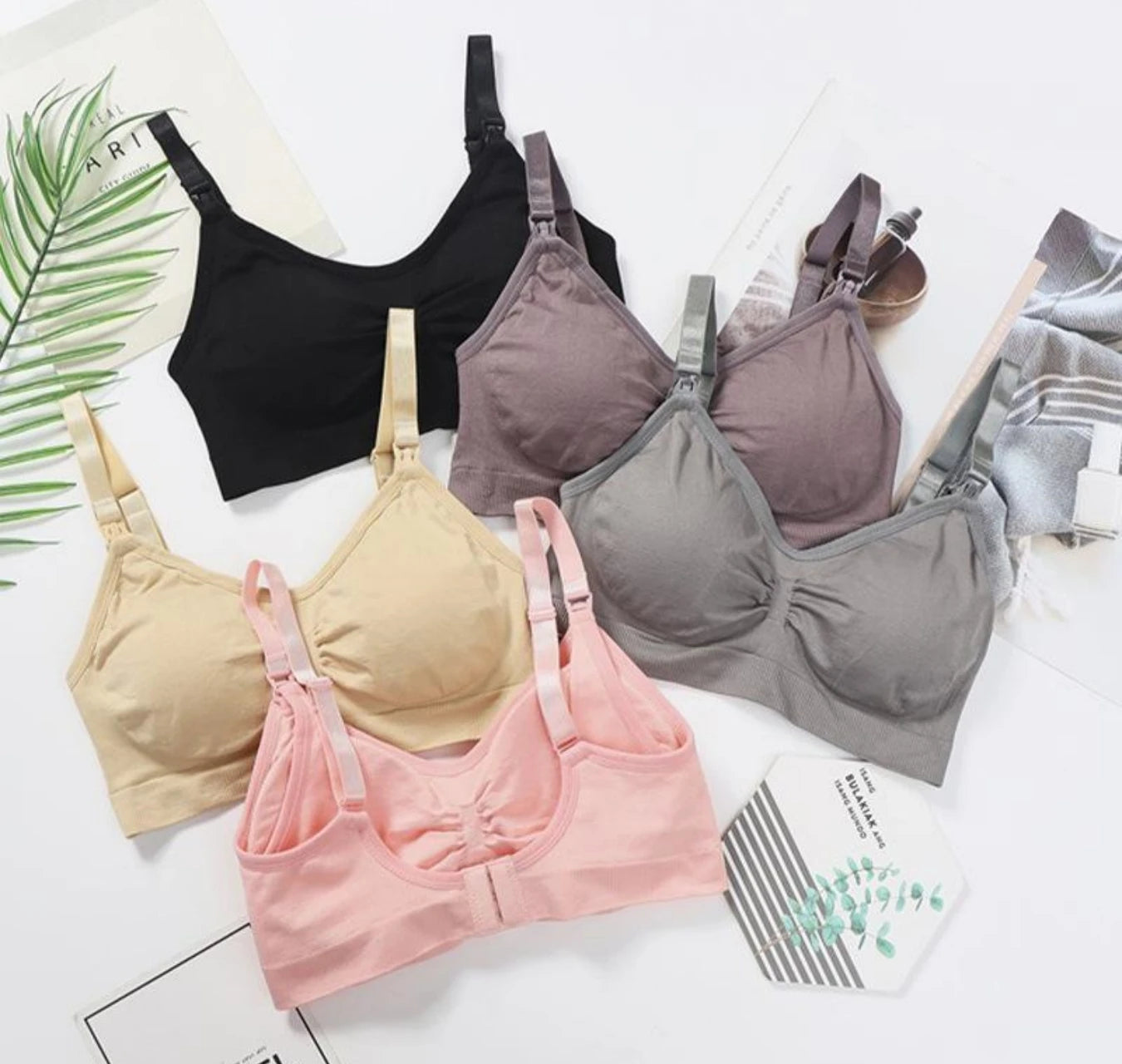 3pcs/Set High Quality Maternity Nursing Bras Cotton Breastfeeding Pregnant Underwear Seamless Large Size Breathable Bra Push Up