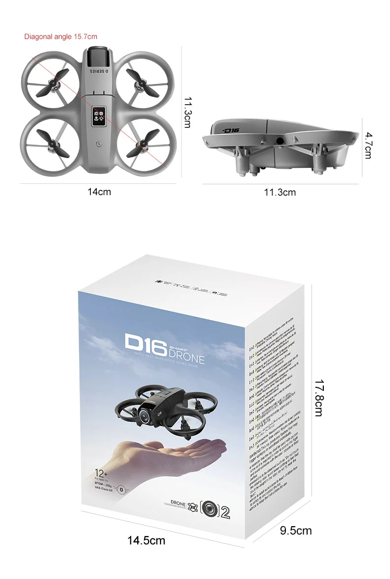Xiaomi D16 Drone Bushless Motor 8K HD Aerial Profesional Dual-camera Helicopter Optical Flow GPS Positioning Avoidance Drone UAV