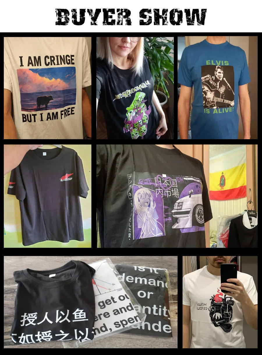 Custom T Shirt for Men Front Back Print Make Your Design Logo Text Gift Tshirt 100% Cotton Made in US