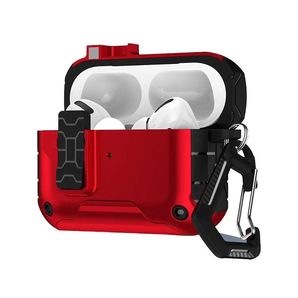 for Airpods Pro 3 (2025) Case with Secure Lock Automatic Pop-up Full Protective Hard Cover with Keychain for AirPods Pro 3