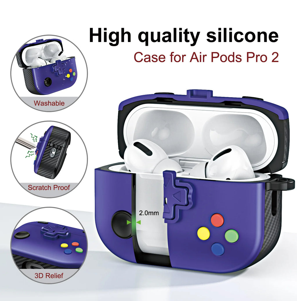 For AirPods 4 Case 2024 Creative Game Console Cover Soft Silicone Shockproof Protective Charging Case For AirPods Pro2 2nd USB C