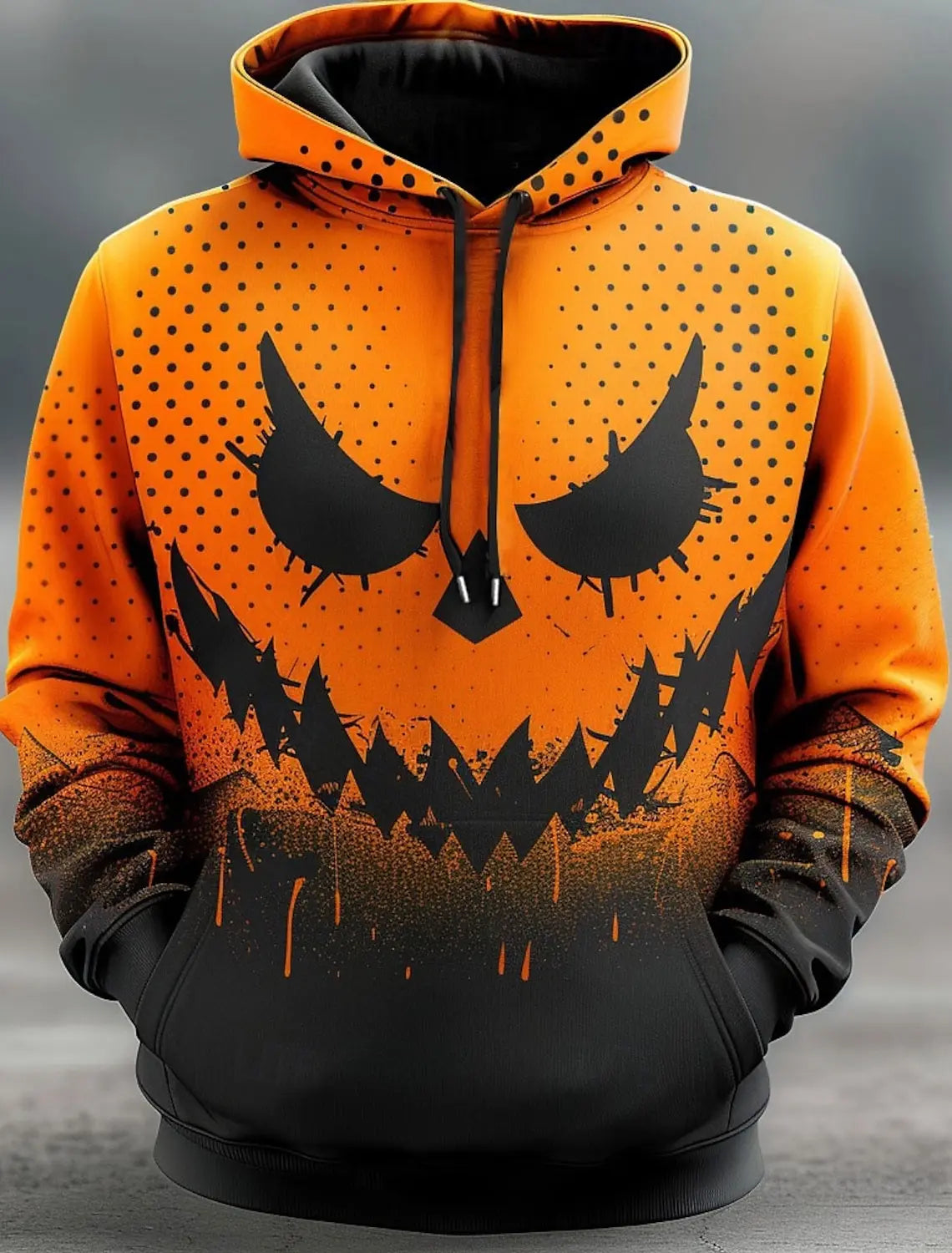Halloween Men's Graphic Hoodie Pumpkin Prints Classic Casual 3D Pullover Holiday Fashion Hoodies Thin Style Long Sleeve Hooded